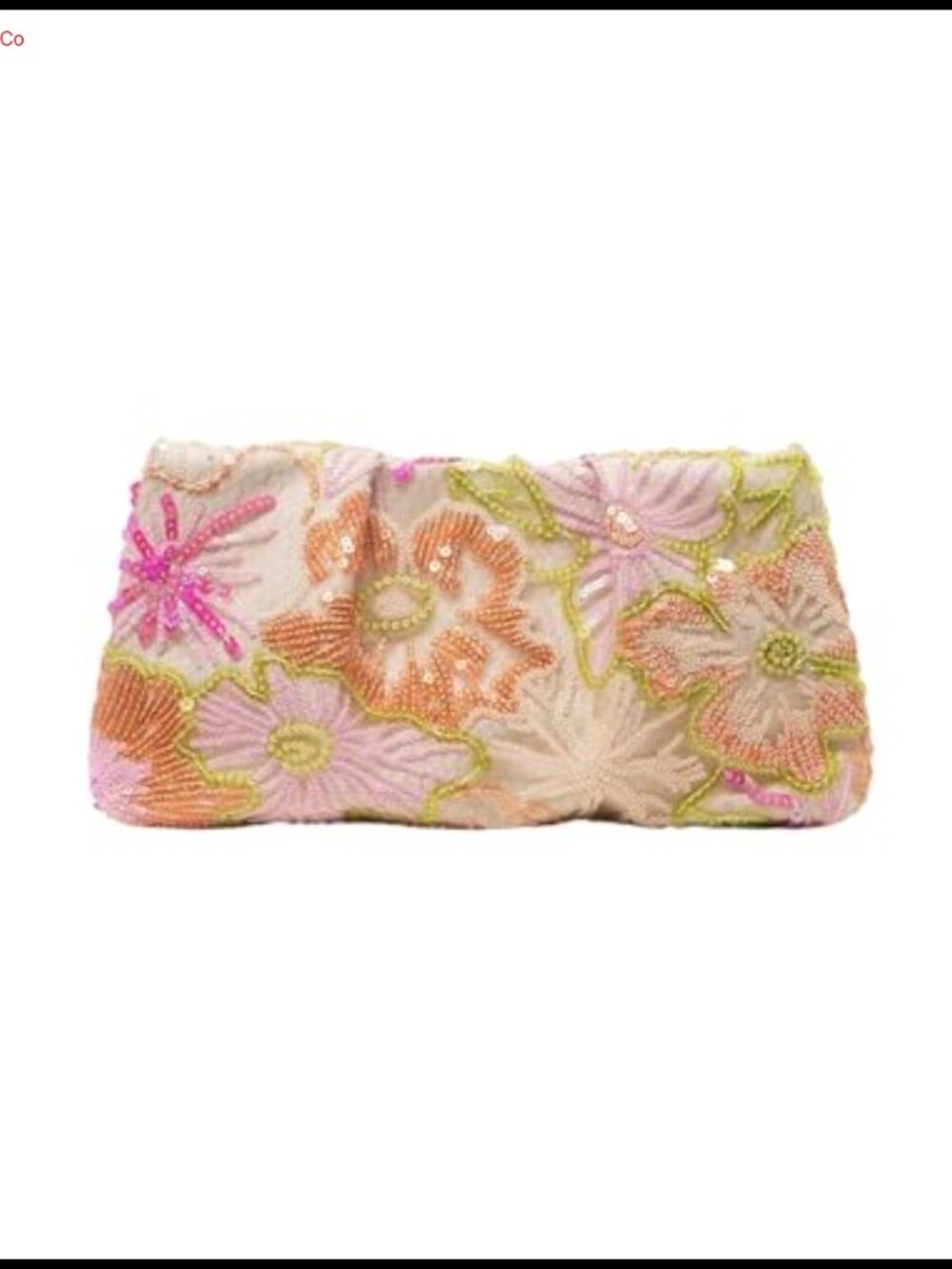 Polyester Floral Sequin Embroidered Clutch Evening Bag Wedding Purse